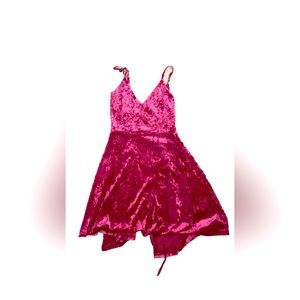 Lulus Pink Velvet Dress